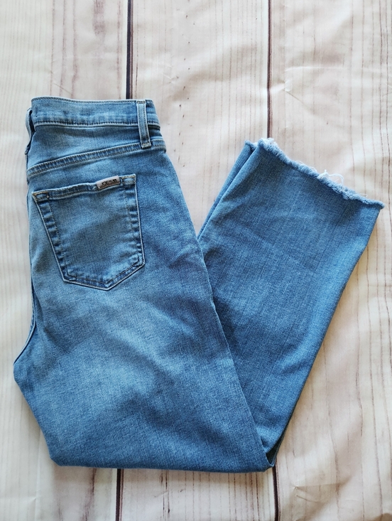 Joe's Jeans Denim - Joe's Jeans Wide Leg High Waist Raw Hem Cropped Jeans Blue, Women's Size 29